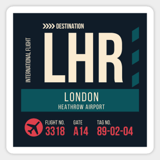 London Heathrow Airport Stylish Luggage Tag (LHR) Sticker